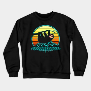 Sloth Vintage Retro 80s Gift Crewneck Sweatshirt